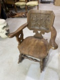 Antique Chair with carved seat