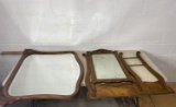 2 antique mirrors from furniture pieces
