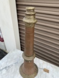 Unusual antique telescoping metal Buddhist prayer horn