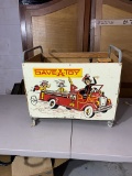 Vintage Toy Box with Toys