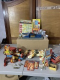 Vintage Toys, Coast Defense Gun, Sohio Marbles, Pull Along Toys and More