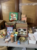 Vintage Chatillon's Brass Scale, Wooden B15 Toy, Mr Peanut Set, Greeting Card Set and More