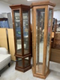 2 Curio cabinets 72