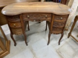 Carved vanity table - needs work on back left side by leg 30 1/2