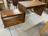 TV stand and computer desk - desk is missing the keyboard shelf