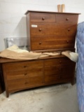 Ethan Allen chest of drawers, dresser, and mirror