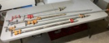 Group of vintage pipe clamps of assorted lengths