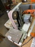Vintage Bench Sander with Sanding Belts