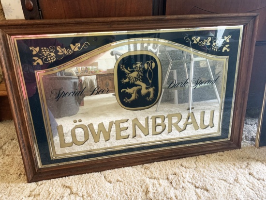Lowenbrau Beer Sign 33"L x 21"H