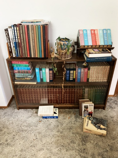 Books, Book Shelf, Weather Station and Framed needle point