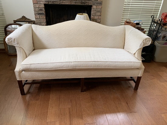 South Wood Settee couch with wood legs