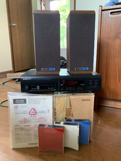 Pioneer multi play compact disk player with 2 Koss Speakers