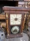 Antique 19th century clock with decorated glass