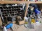 Garage contents lot including metal sorter cabinet