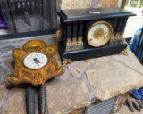 2 Antique clocks - Mantle and Wall