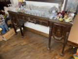 Unusually elaborate c. 1920 wooden buffet