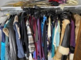 Closet lot of vintage clothing