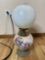 Nice Antique Lamp with Painted Globe