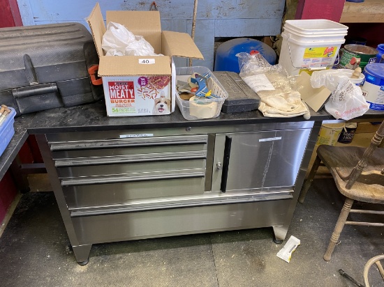 Nice Stainless Steel Metal Shop Tool Cabinet WITH TOOLS