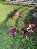 OSU Yard art items PLUS basket weave planter