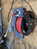 Wall mounted air hose reel plus hose