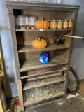 Antique cabinet with canning jars