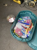 Tote lot of Children's activity items - crayons, markers, etc