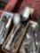 Large lot of assorted antique silverplate flatware
