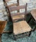 Pair of small antique cane bottom Chairs