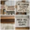 Assortment of antique signs