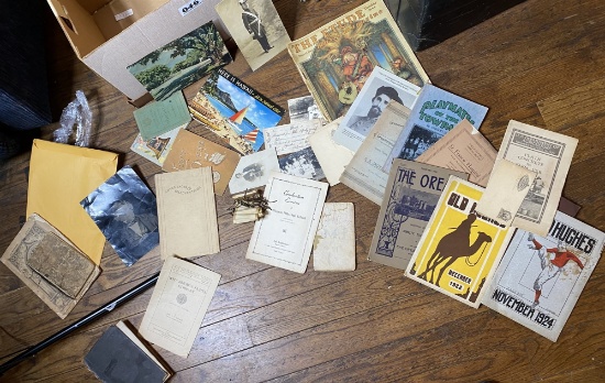 Group lot of assorted early 1900s paper, ephemera, photos