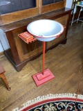 Unusual Antique Wash Basin on Stand with Soap Holder