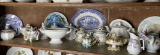 Shelf lot of assorted antique china