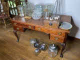 Large Vintage Queen Anne Style Desk