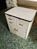 Vintage Metal cabinet with enamel top