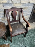 Antique Armchair with cushion seat