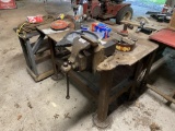 Metal Shop Table with 2 vices