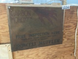 Antique Metal Carbon Monoxide Inspection Sign