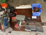 Table lot of assorted hand tools and more