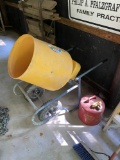 Portable cement mixer and metal gas can