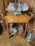 Antique One Drawer Washstand with Towel Bars