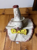 Antique Paper Mache Circus Clown Wall hanging