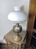 Antique Oil Lamp Converted to Electric