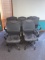 8 Ultra Suede. and Mesh Office Chairs, Adjustable,  5 casters, GREAT CONDITON