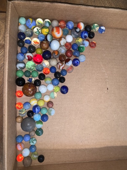 Group of Vintage and Unusual Marbles Including Agate Stones