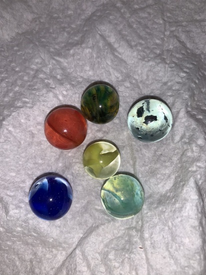 Unique Vintage Marbles (1) is a Iron Ore Inclusion the other Marbles Contain Inclusions