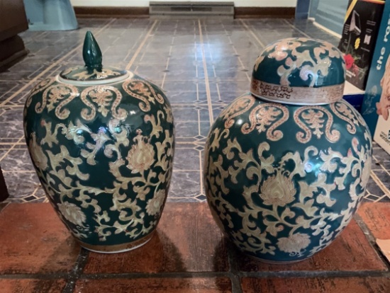 (2) Ginger Jars (no markings)