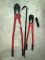 Bolt Cutter Group - (2) Bolt Cutters, 3ft and 2ft Long, Magnet and Crowbar