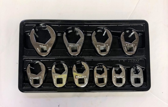 NICE! SK Crow Foot Wrench Set 10pc 1" - 3/8"