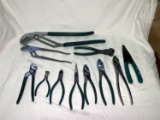 NICE! SK and (2) Lectrolite Slip Joint Pliers, Nippers, Diagonals and Wire Strippers